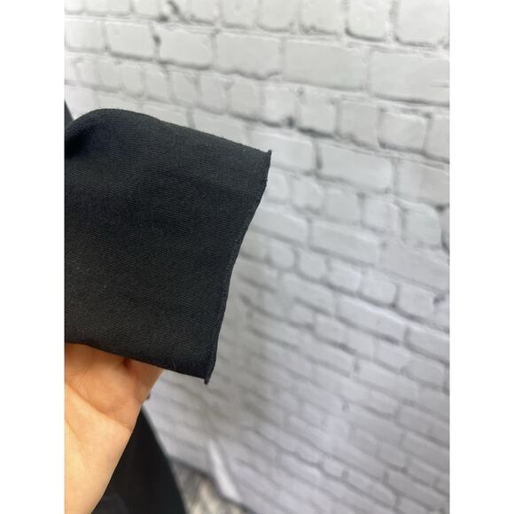 Frank And Eileen Nicole Black Collared Popover Dress Raw Hem Women’s Size XS - Picture 4 of 9